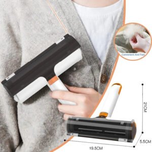 Rouleau anti-poils 2 en 1 réutilisable pour chiens et chats